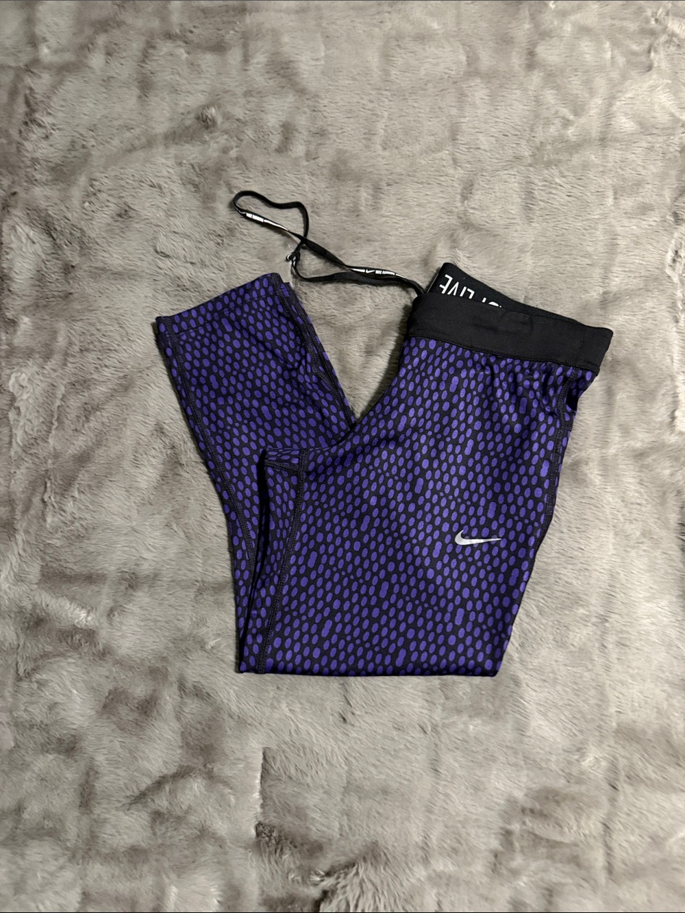 Nike  Purple Patterned Athletic Leggings